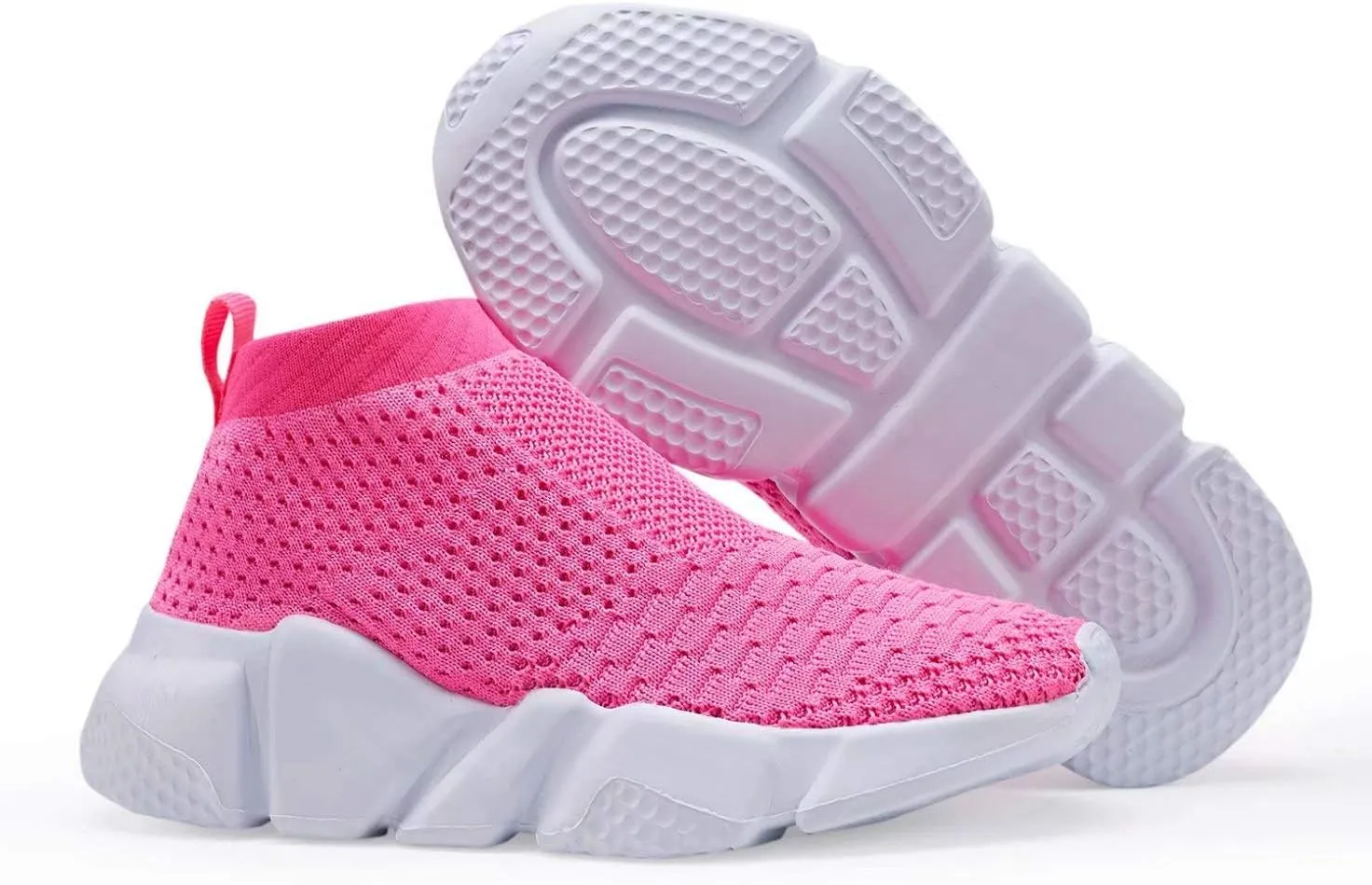 YAVY Kids Sneakers for Boys Tennis Shoes Girls Sock Sneakers for Kids Slip on Shoes Breathable high top Athletic Lightweight Walking Running Shoes