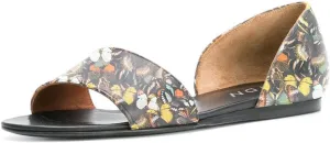 YDN Western Open Toe D'Orsay Casual Flats Sandals Slip on Comfy Walking Shoes Size 4-16 US