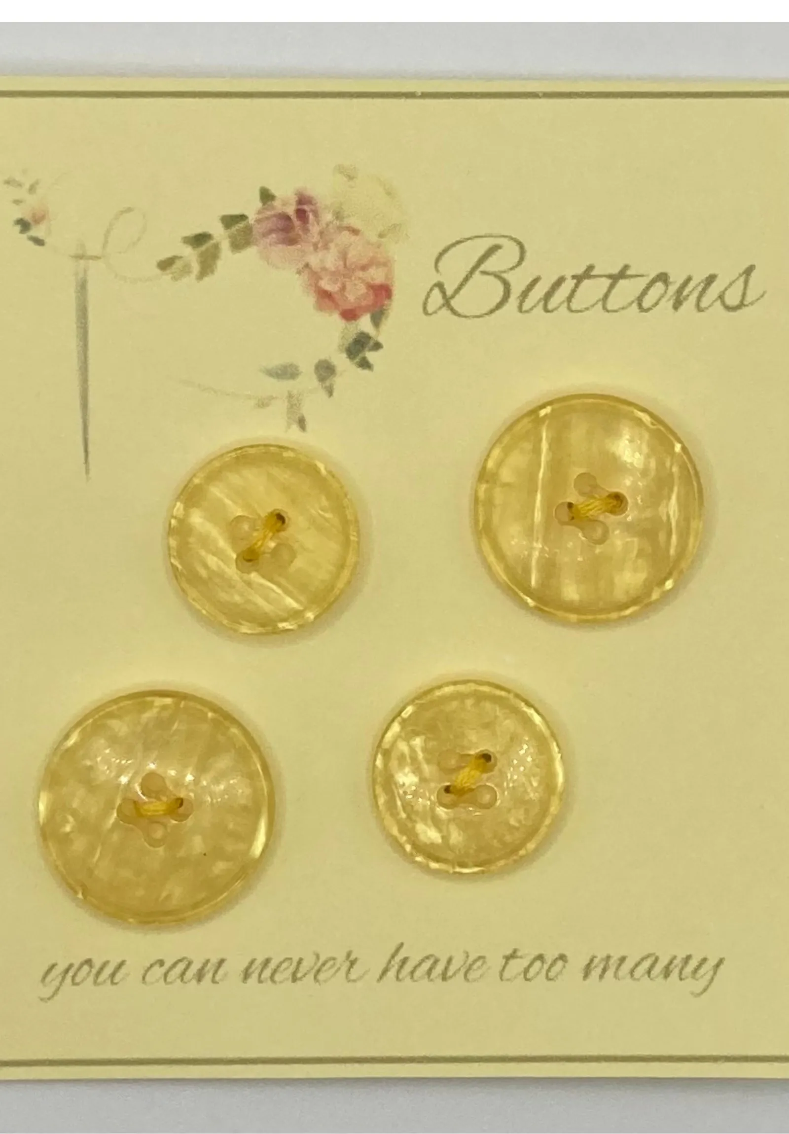 Yellow Iridescent Buttons