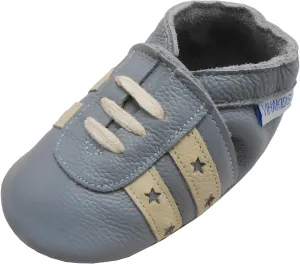 YIHAKIDS Baby Leather Shoes Soft Sole First Walking Moccasins Infants Toddler Boys Girls Crawling Slippers Slip-on Shoes with Elastic Ankle