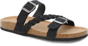 YOKI GIAN-272 Women's Cork Bottom Double Buckle Sandal with Braided Strap, Women's Sandals Dressy, Summer Sandals for Women