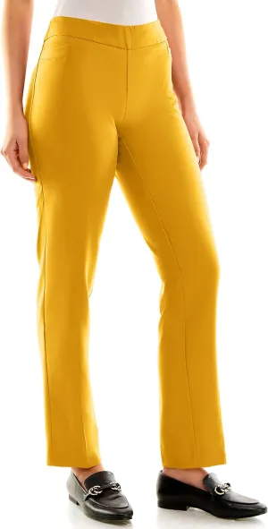 Zac & Rachel Women's Flattering Pull-on Slim Leg Pant with Tummy Control Panel