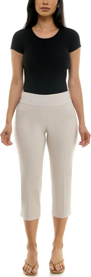 Zac & Rachel Women's Pull-on Slim Leg Crop Pant