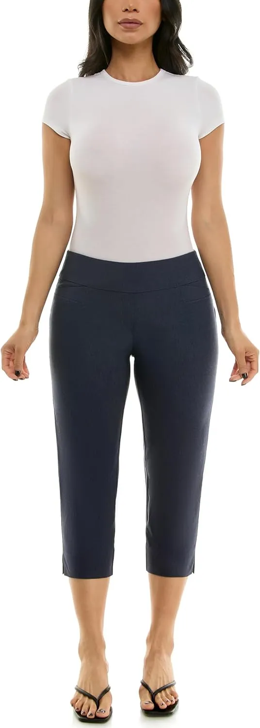 Zac & Rachel Women's Pull-on Slim Leg Crop Pant