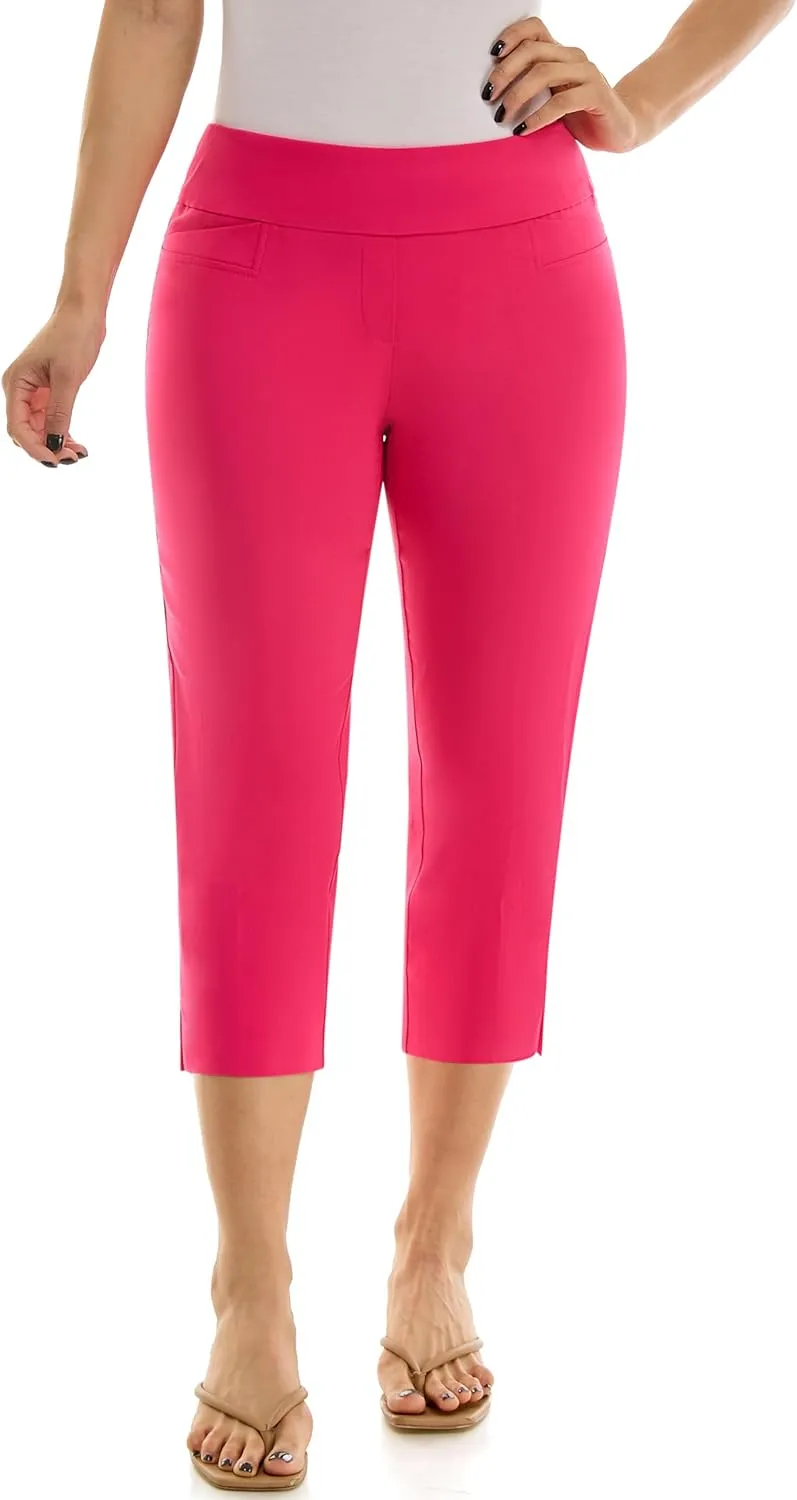 Zac & Rachel Women's Pull-on Slim Leg Crop Pant