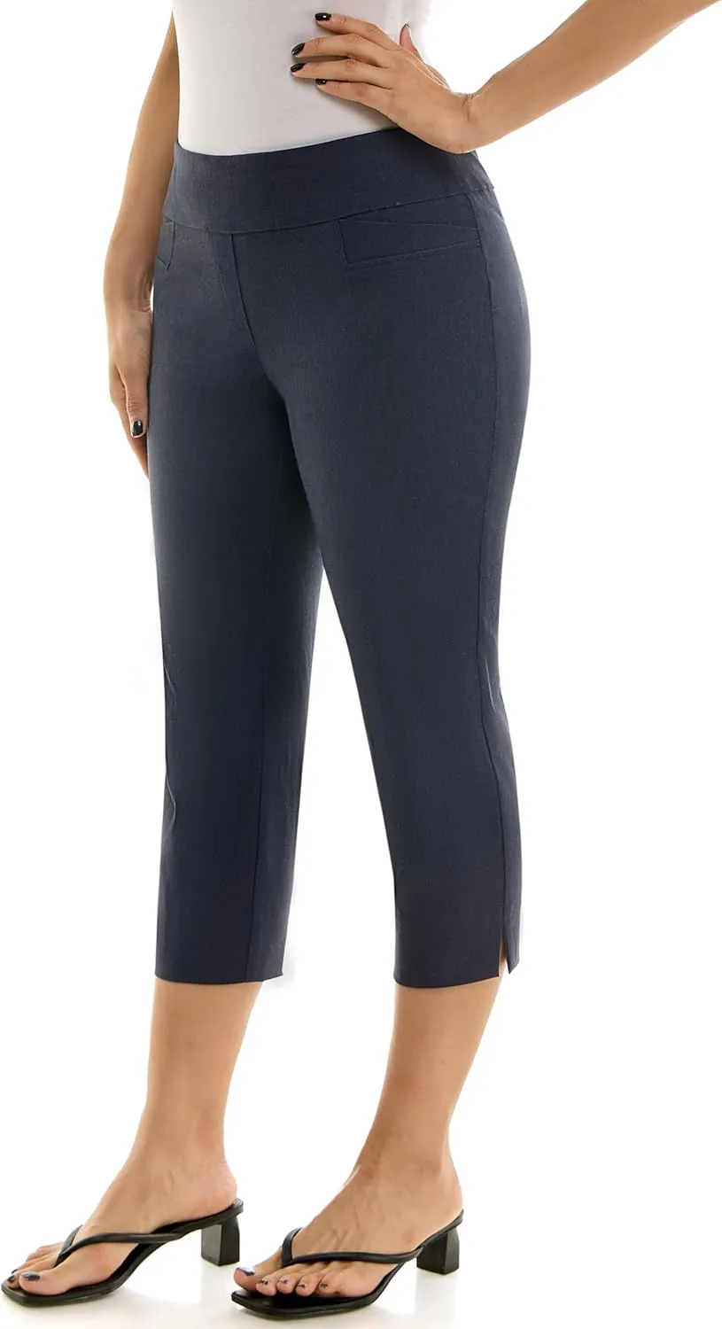Zac & Rachel Women's Pull-on Slim Leg Crop Pant