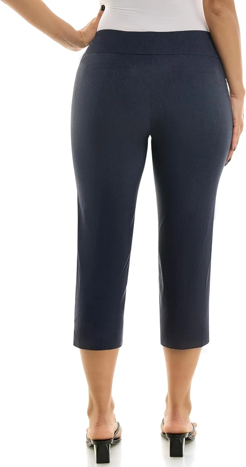 Zac & Rachel Women's Pull-on Slim Leg Crop Pant