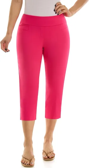 Zac & Rachel Women's Pull-on Slim Leg Crop Pant