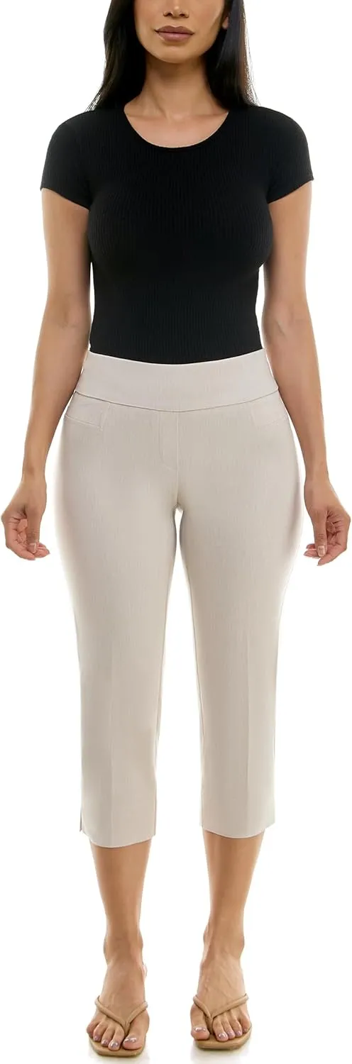Zac & Rachel Women's Pull-on Slim Leg Crop Pant