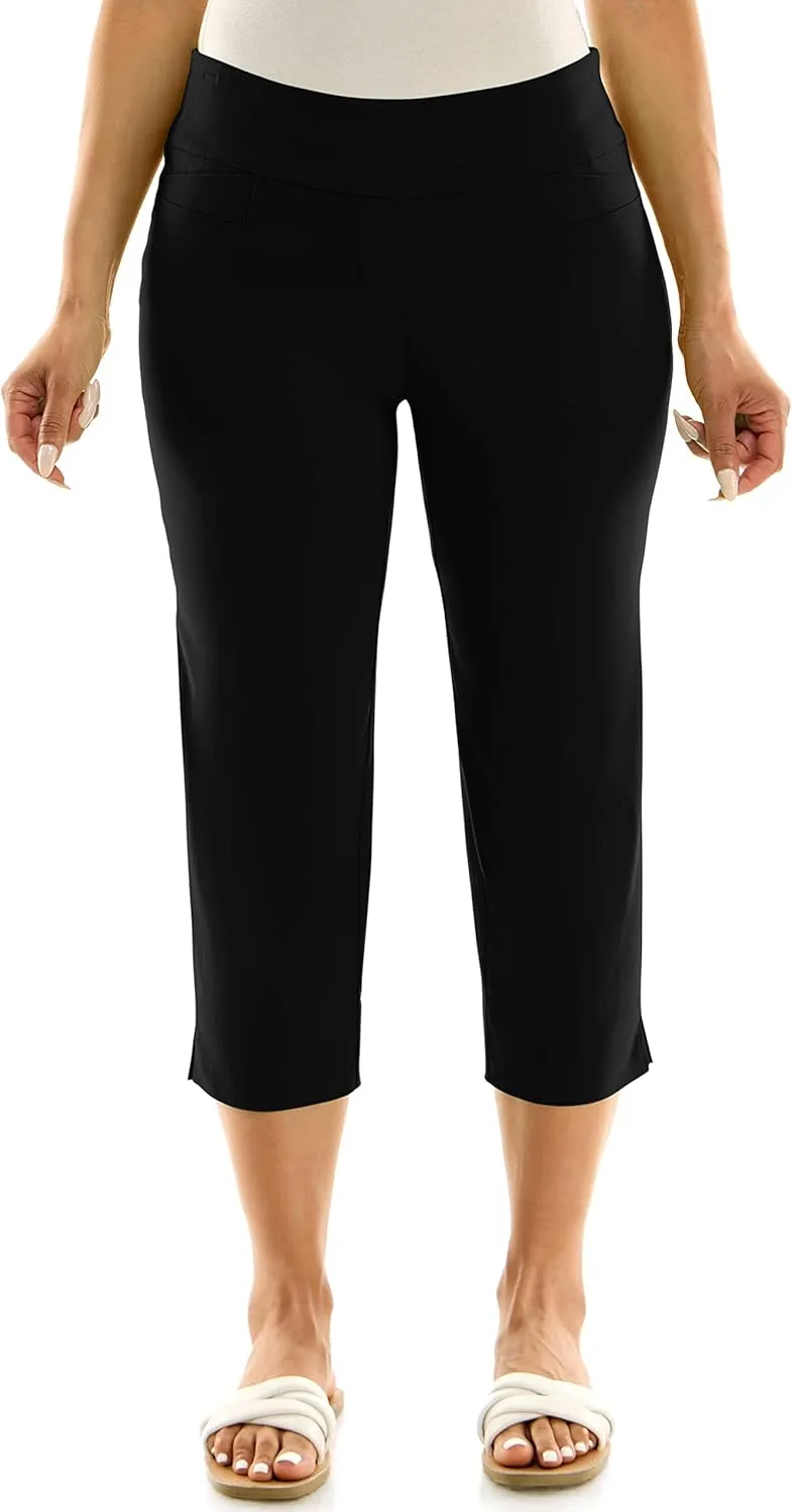 Zac & Rachel Women's Pull-on Slim Leg Crop Pant