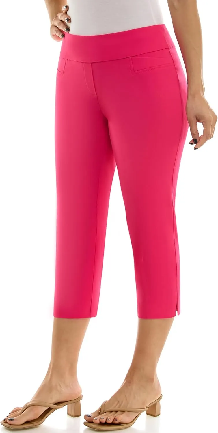 Zac & Rachel Women's Pull-on Slim Leg Crop Pant