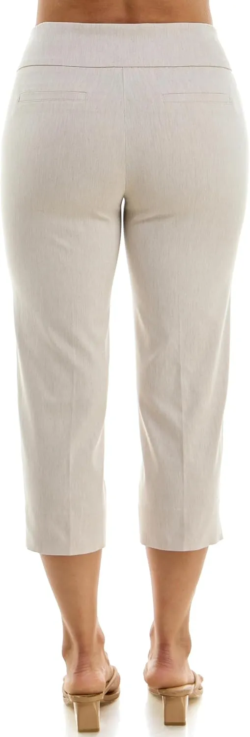Zac & Rachel Women's Pull-on Slim Leg Crop Pant