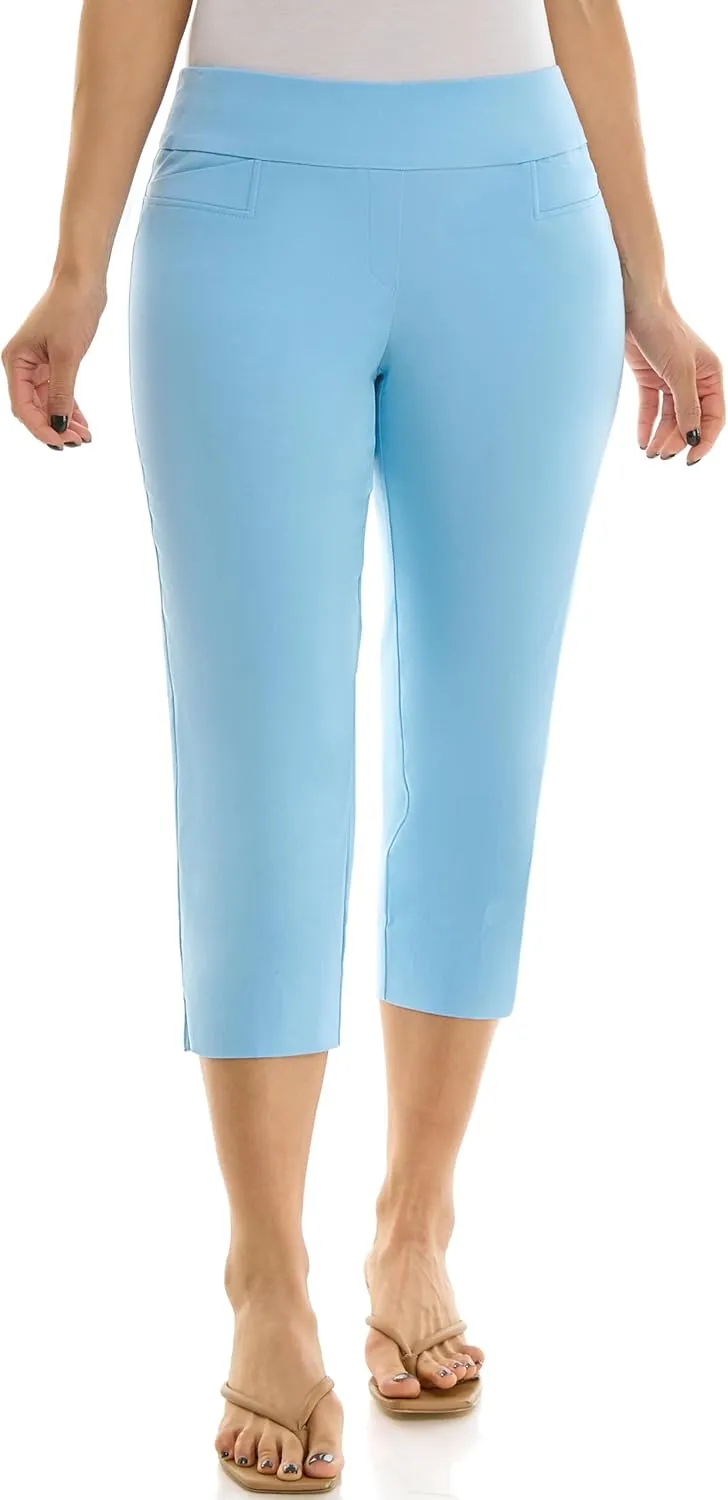 Zac & Rachel Women's Pull-on Slim Leg Crop Pant