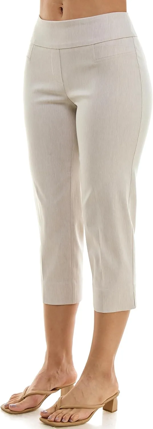 Zac & Rachel Women's Pull-on Slim Leg Crop Pant