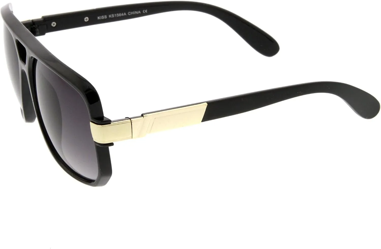 zeroUV - Classic Square Frame Plastic Flat Top Aviator Sunglasses