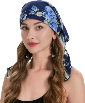 ZLYC Chemo Headwear Pre Tied Head Scarf Headwraps Lightweight Turban Beanie Cap for Women