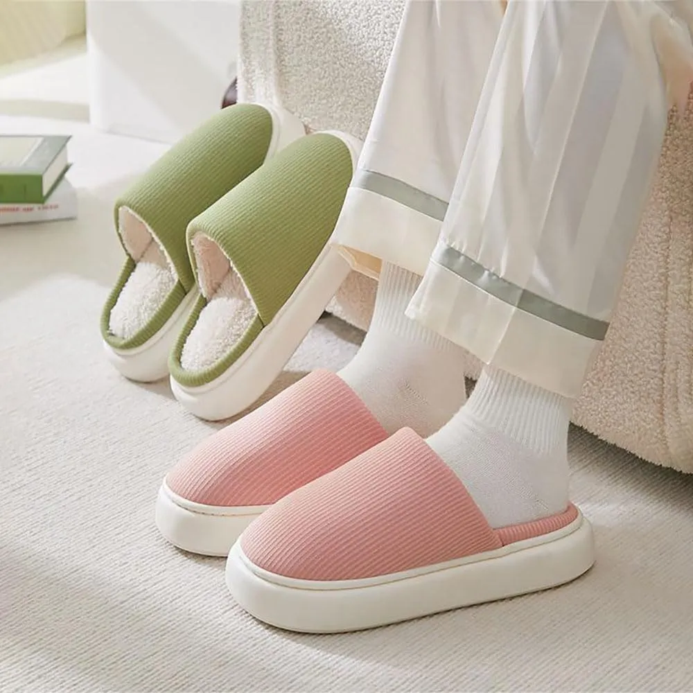Zureto Cloud Slippers Winter, Warm Fluffy Slippers Sunshine Cloud Slippers Unisex Non-Slip Comfortable Thick Sole
